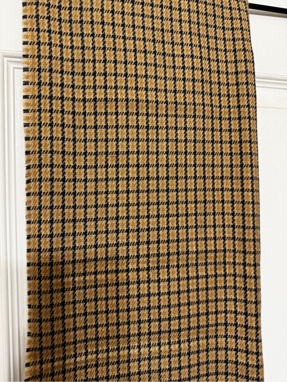 J. Crew Brown and Black Houndstooth Long Scarf, NWT